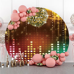 Runden Funkeln Und Bunt Disko Hintergrund Für Party