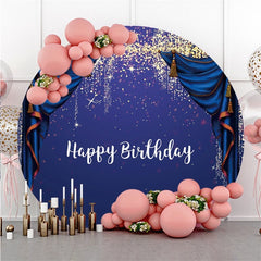 Runden Funkeln Und Lila Thema Glücklich Geburtstag Hintergrund