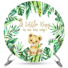 Runden Wenig König Ist An Sein Weg Babydusche Hintergrund