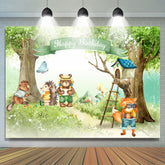 Safari Waldtiere Happy Birthday Party Hintergrund