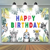 Safaris Dschungel Blätter Themenorientiert Glücklich Geburtstag Hintergrund