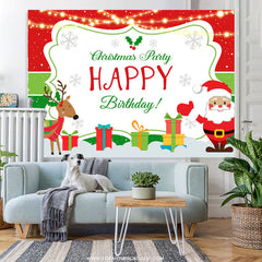 Weihnachtsmann Klaus Mit Reh Weihnachten Party Geburtstag Hintergrund