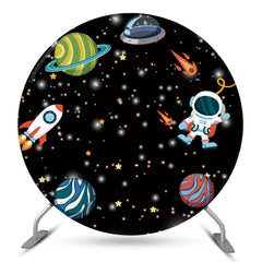 Sapce Astronaut Planet Kreis Hintergrund Für Party
