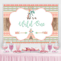 Sie Ist A Wild eins Boho 1 Geburtstag Hintergrund für Mädchen
