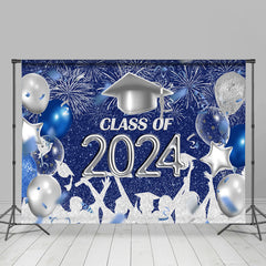 Silber Blau Funkeln Ballon Abschluss Hintergrund