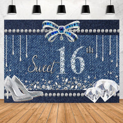 Silber Diamant Süss Sechzehn Glücklich Geburtstag Hintergrund
