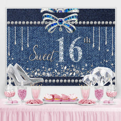 Silber Diamant Süss Sechzehn Glücklich Geburtstag Hintergrund