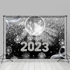 Silber Funkeln Spiegel Ball 2024 Abschluss Hintergrund