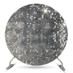 Silber Funkeln Pailletten Hintergrund Für Disko Tanzen Party