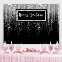 Silberner funkeln Funke Luxus Glücklich Geburtstag Hintergrund