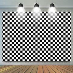 Einfach Schwarz Weiss Plaid Geburtstag Hintergrund für Party