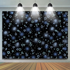 Einfach Blau Und Schwarz Herz Licht Stelle Hintergrund