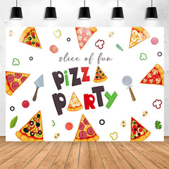 Einfache niedliche lustige Kulisse für eine Pizza Party