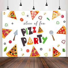 Einfache niedliche lustige Kulisse für eine Pizza Party