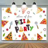 Einfache niedliche lustige Kulisse für eine Pizza Party