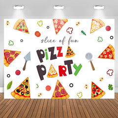 Einfache niedliche lustige Kulisse für eine Pizza Party