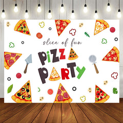 Einfache niedliche lustige Kulisse für eine Pizza Party