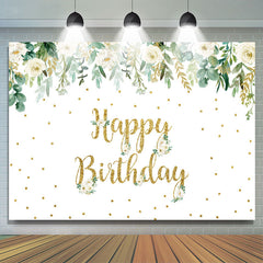 Einfach Blumen Funkeln Glücklich Geburtstag Hintergrund Für Weiblich