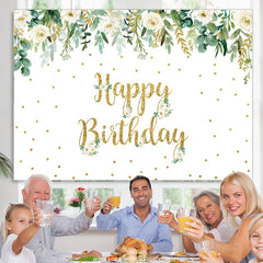 Einfach Blumen Funkeln Glücklich Geburtstag Hintergrund Für Weiblich