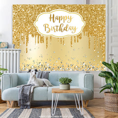 Einfache Gold Glücklich Geburtstag Hintergrund für Party