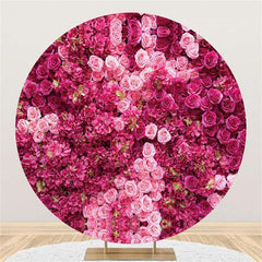 Einfach Rosa Rose Brauch Kreis Hochzeit Hintergrund Dekoration