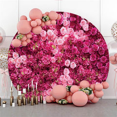 Einfach Rosa Rose Brauch Kreis Hochzeit Hintergrund Dekoration