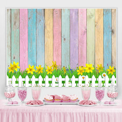 Einfach Gelb Blumen Und Farbe Holz Thema Hintergrund