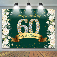 Sechzig Und Fabelhaft Blumen Funkeln Geburtstag Hintergrund