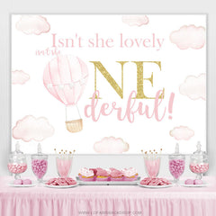 Leicht Baby Rosa Heiß Luft Ballon Geburtstag Hintergrund