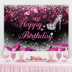 Silber Bokeh Funkeln Diamant Heiß Rosa Geburtstag Hintergrund
