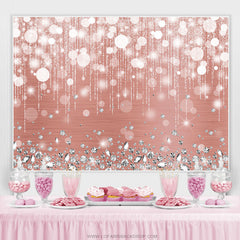 Silber Diamanten Bokeh Dunkel Rosa Geburtstag Party Hintergrund