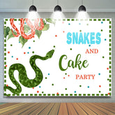 Schlangen Und Kuchen Party Hintergrund Für Geburtstag Dekoration