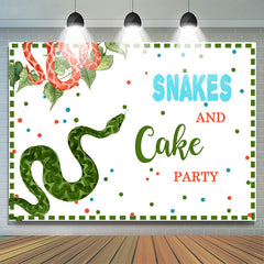Schlangen Und Kuchen Party Hintergrund Für Geburtstag Dekoration