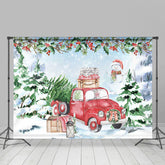 Schnee Weihnachten Baum Rot Auto Schneemann Weihnachten Hintergrund