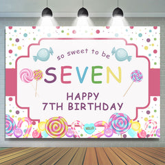So Süss Zu Sei Sieben Süßigkeitenland Glücklich Geburtstag Hintergrund