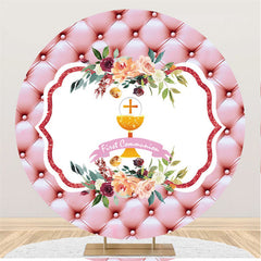 Sofa Muster Erste Heilig Gemeinschaft Geburtstag Runden Hintergrund