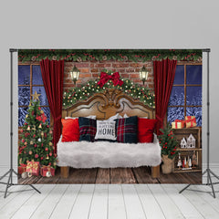 Weich Und Komfortabel Haus Mit Weihnachten Hintergrund