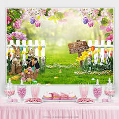 Frühling Urlaub Blumen Garten Glücklich Ostern Hintergrund