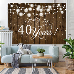 Streifen Holz Beifall Zu 40 Jahre Glücklich Geburtstag Backdorp