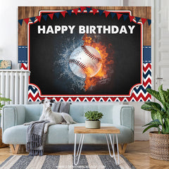 Starke Baseball Flagge alles Gute zum Geburtstag Party Hintergrund