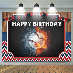Starke Baseball Flagge alles Gute zum Geburtstag Party Hintergrund
