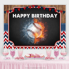 Starke Baseball Flagge alles Gute zum Geburtstag Party Hintergrund