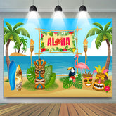 Sommer Aloha Foto Hintergrund Strand Hölzern Skulptur
