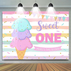 Sommer Eis Creme Süss Eins Glücklich Geburtstag Hintergrund