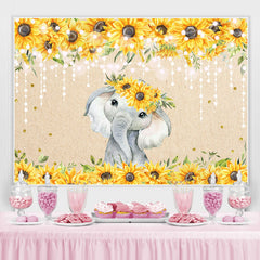 Sonnenblume Elefant Gold Funkeln Beleuchtung babydusche Hintergrund