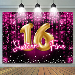 Süss 16 Bußgeld Rosa Funkeln Bokeh Hintergrund für Geburtstag