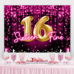 Süss 16 Bußgeld Rosa Funkeln Bokeh Hintergrund für Geburtstag
