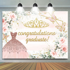 Glückwunsch Absolventen Süß Hintergrund Für Mädchen