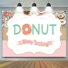 Süss Krapfen Glücklich Geburtstag Party Hintergrund Für Mädchen