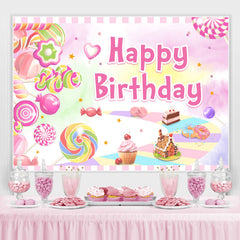 Süss Rosa Nachtisch Welt Themenorientiert Glücklich Geburtstag Hintergrund